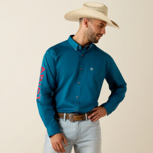 10071684 Men's Team Logo Lightweight Twill Classic Fit Shirt