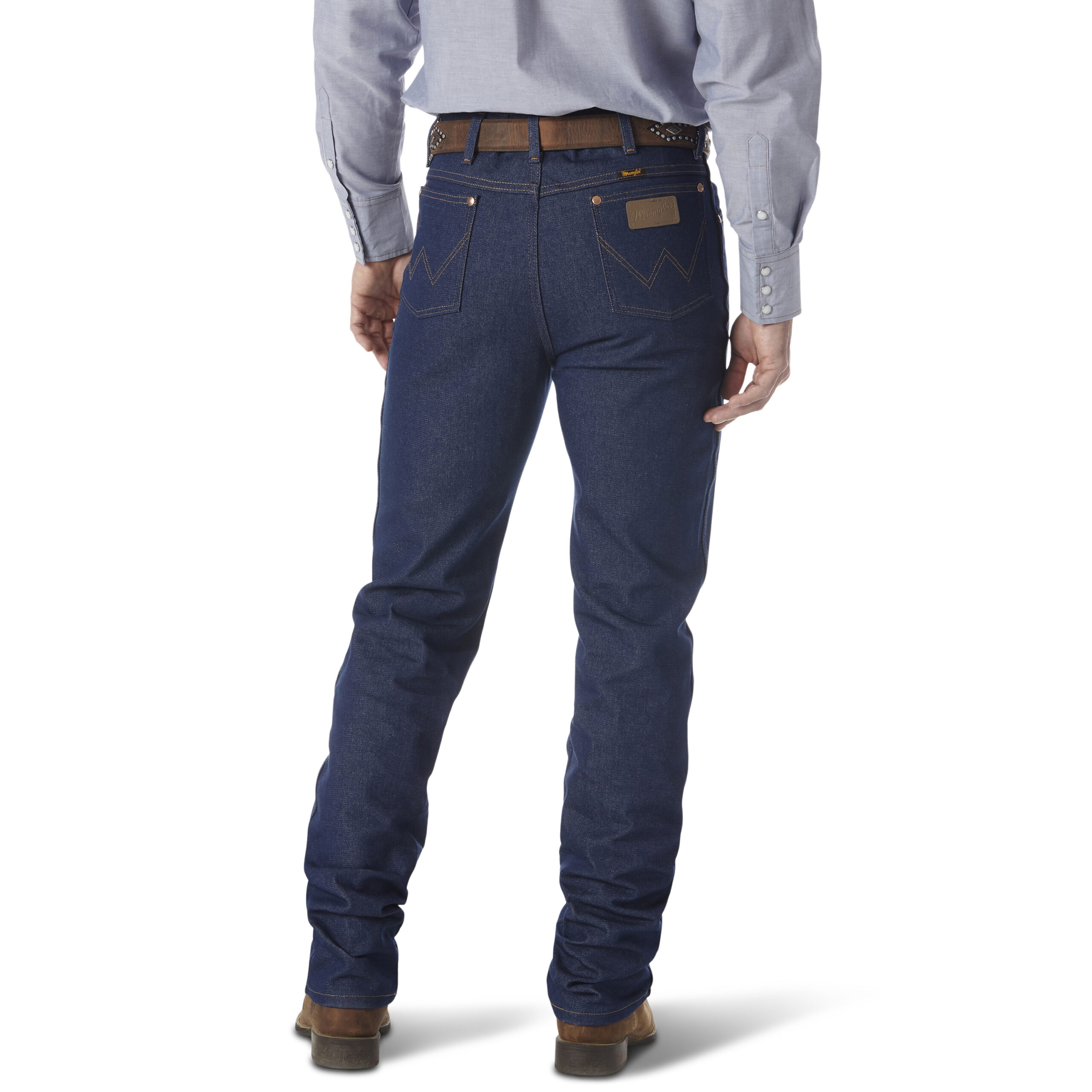 0936DEN Wrangler Men's Cowboy Cut Rigid Slim Fit Indigo Jean - Image 2