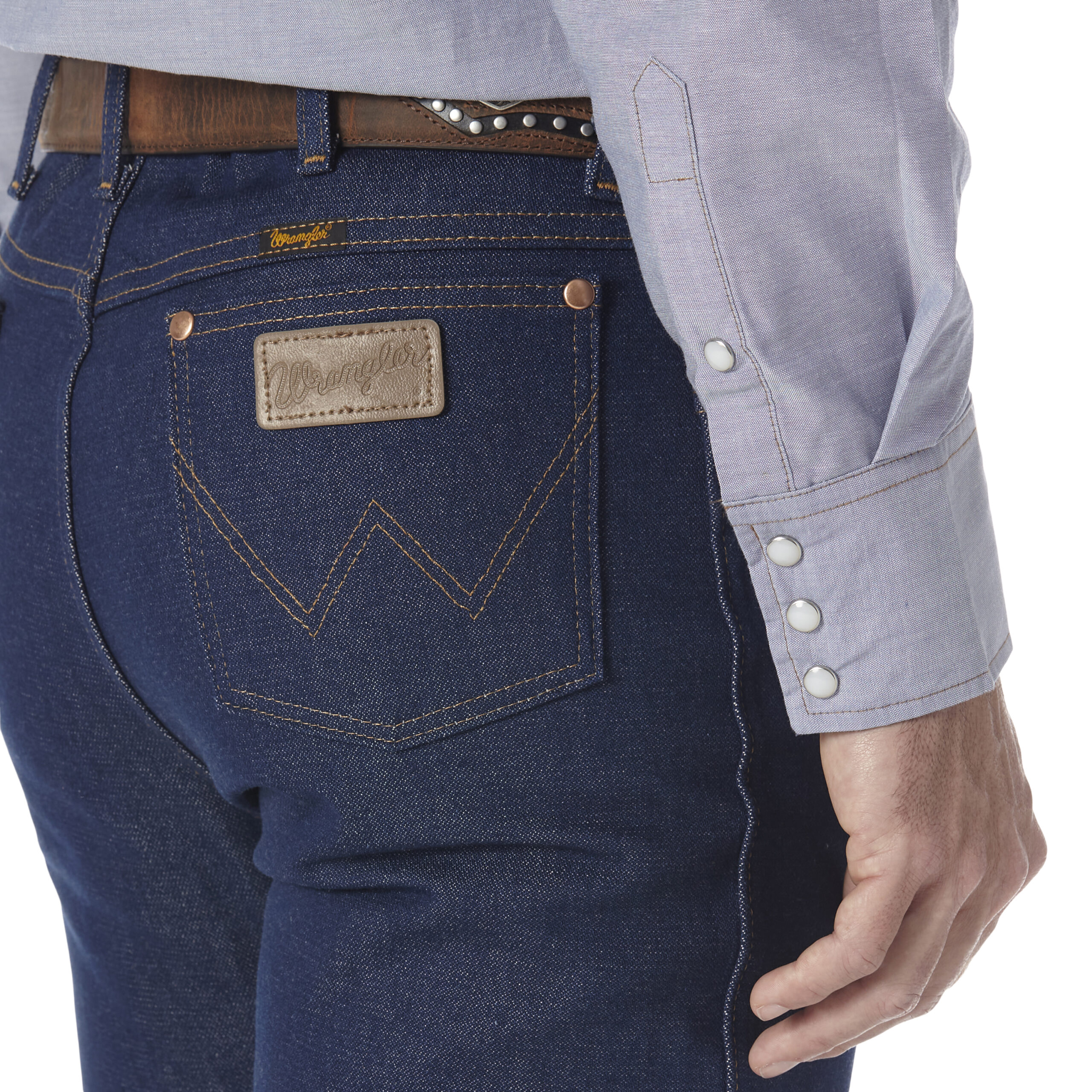 0936DEN Wrangler Men's Cowboy Cut Rigid Slim Fit Indigo Jean - Image 4