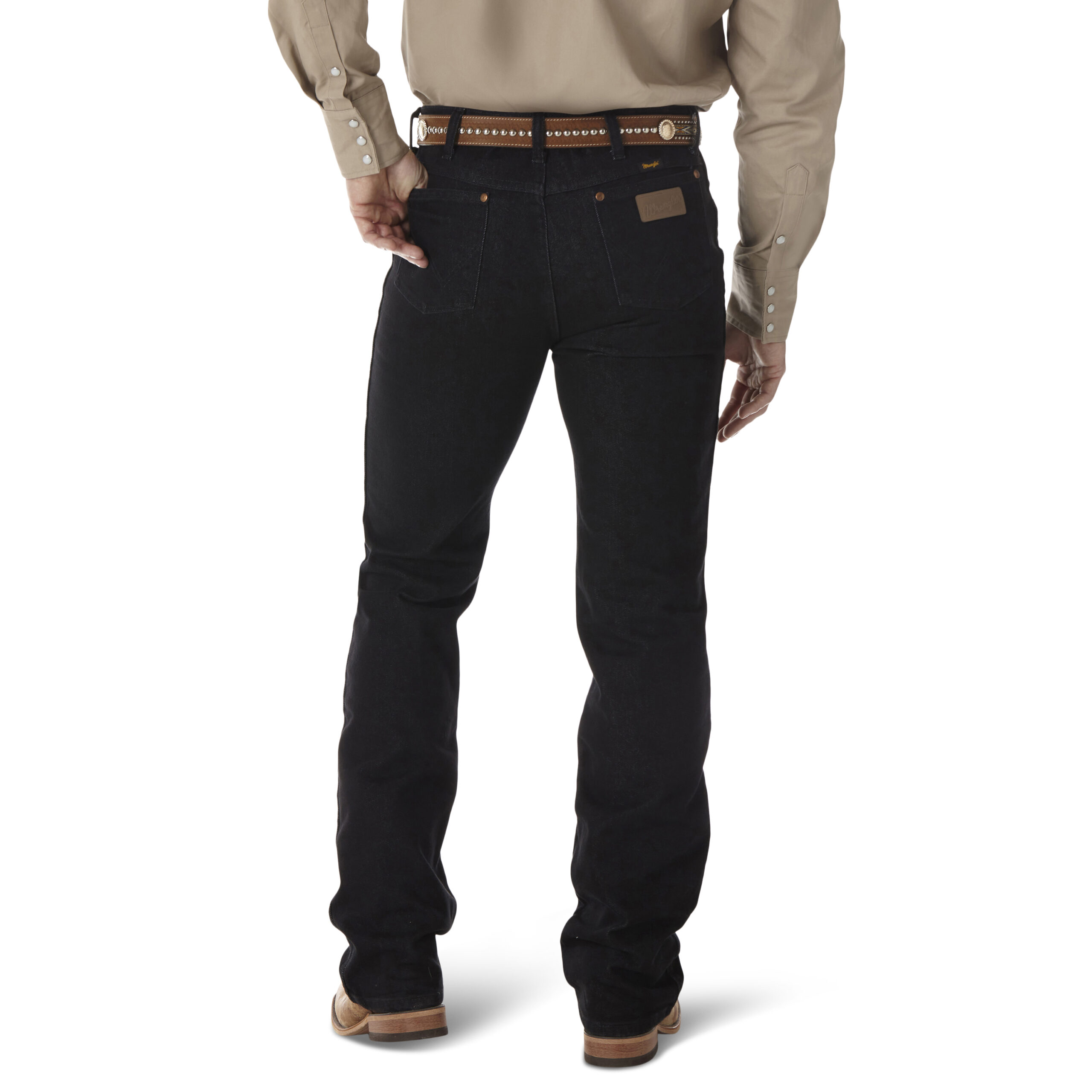 0938BLK Wrangler Men's Cowboy Cut Stretch Slim Fit Black Jean - Image 2