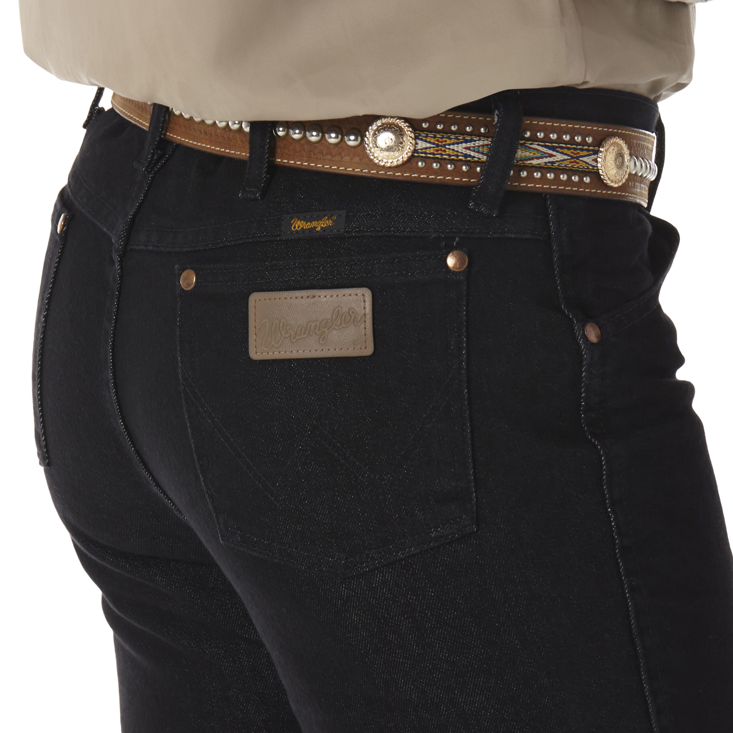 0938BLK Wrangler Men's Cowboy Cut Stretch Slim Fit Black Jean - Image 4