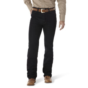 0938BLK Wrangler Men's Cowboy Cut Stretch Slim Fit Black Jean