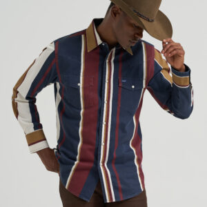 112381998 Men's Wrangler Brushpopper Western Snap Work Shirt