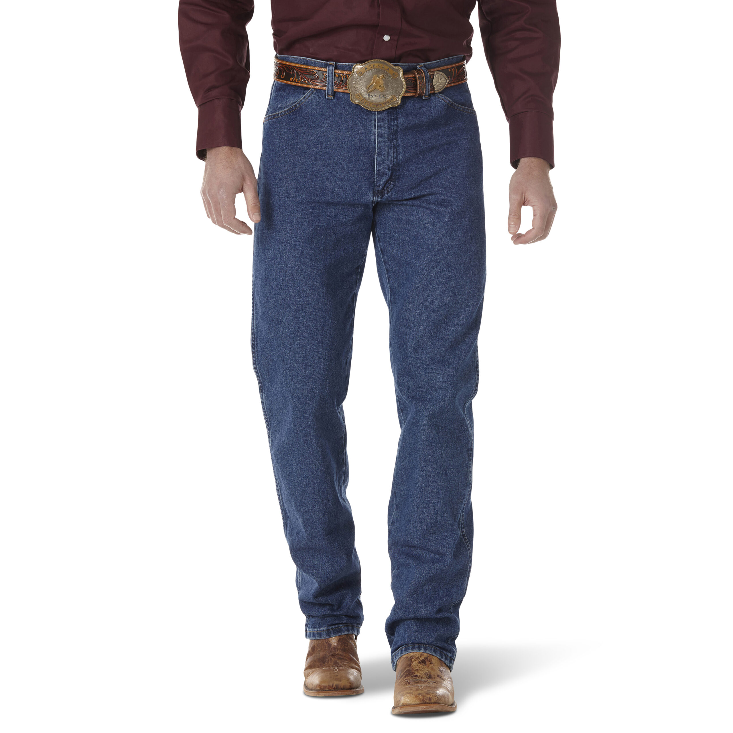 13MWZGK Wrangler Men's Cowboy Cut Original Fit Stonewashed Jean