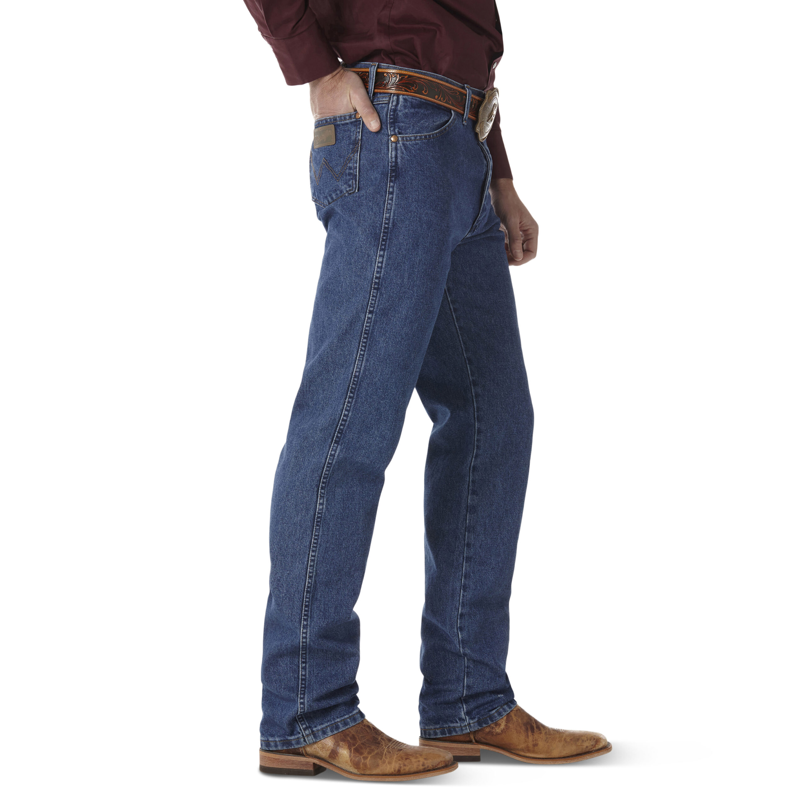13MWZGK Wrangler Men's Cowboy Cut Original Fit Stonewashed Jean - Image 3