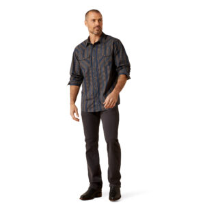 10065758 Men's Ariat Horne Retro Fit Navy Shirt