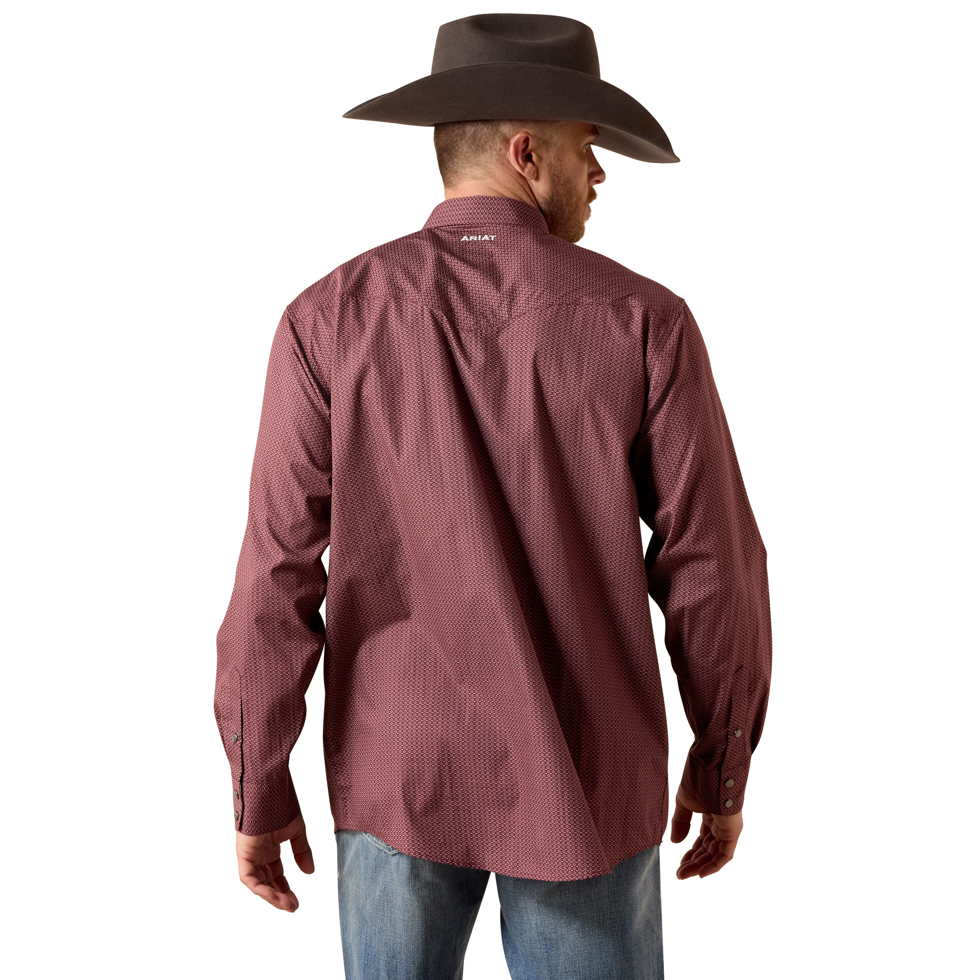 10073656 Men's Ariat Wrinkle Free Dion Classic Fit Snap Shirt - Image 3