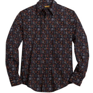 10-001-0064-0706 Men's Tin Haul Aztec Print Western Snap Shirt