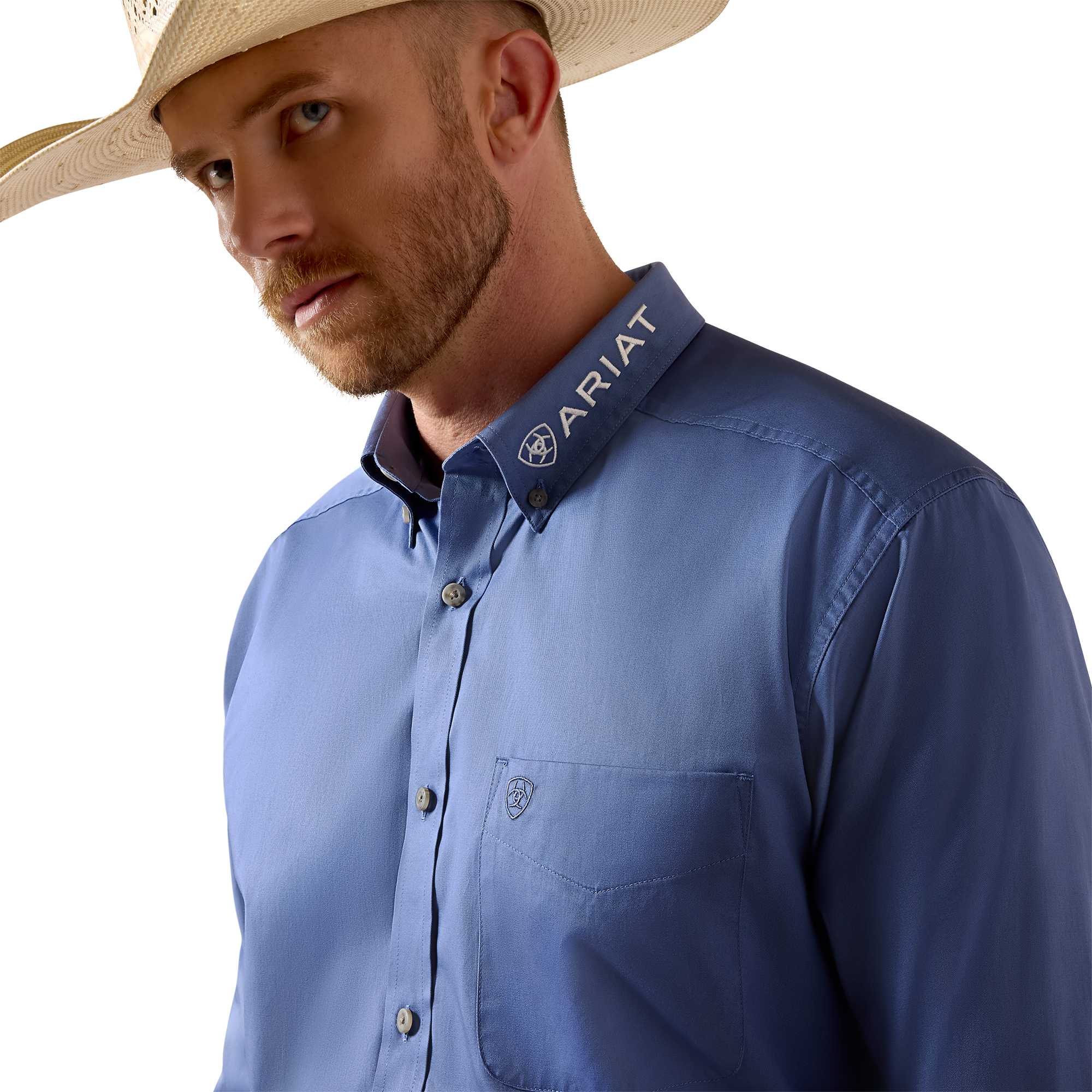 10073660 Men's Ariat Team Logo Standard Twill Classic Fit Shirt - Image 2