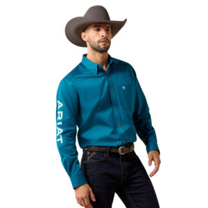 10079357 Men's Ariat Team Logo Twill Classic Fit Shirt