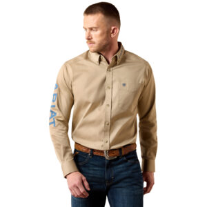 10079478 Men's Ariat Team Logo Twill Classic Fit Shirt
