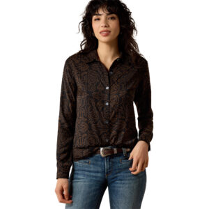 10079527 Women's Ariat Homestyle Shirt in Boot Scootin'
