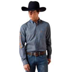 10079641 Men's Ariat Team Logo Twill Fitted Shirt