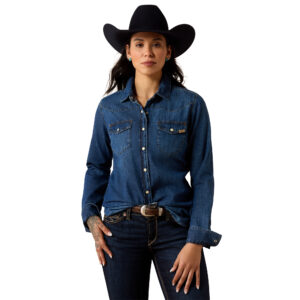 10079863 Women's Ariat Farriday Denim Shirt