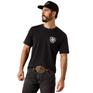 10082623 Men's Ariat Silo Charge Black Short Sleeve T-Shirt