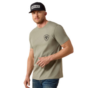 10082628 Men's Ariat Rancho Bronco Gray Short Sleeve T-Shirt