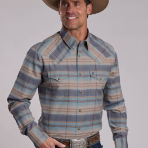 11-001-0478-6099 Men's Stetson Ombre Stripe Western Shirt