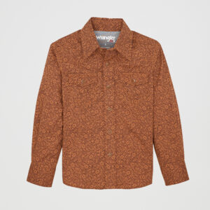2367916  Boy's Wrangler® 20X® Advanced Comfort Western Snap Paisley Shirt