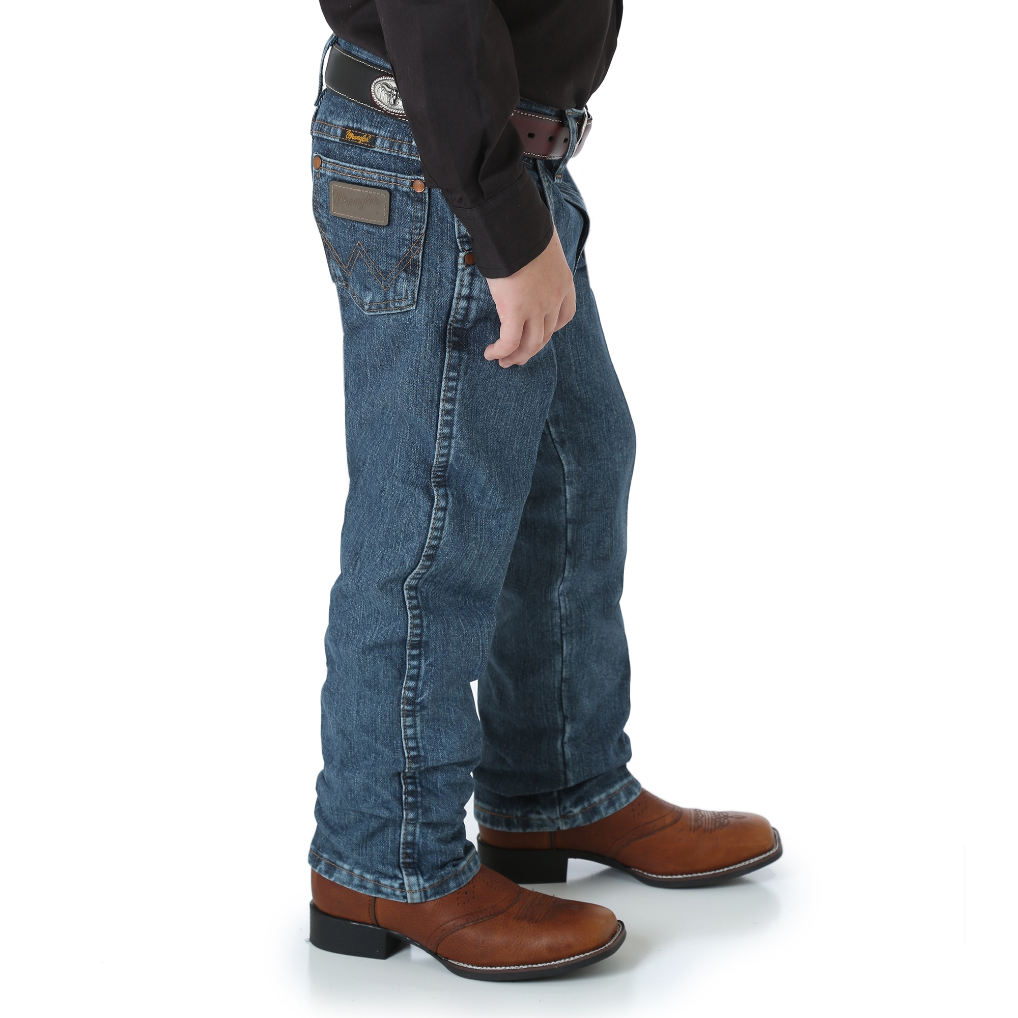 13MWJSW Boy's Wrangler® Cowboy Cut® Original Fit Jean in Subtle Worn - Image 2